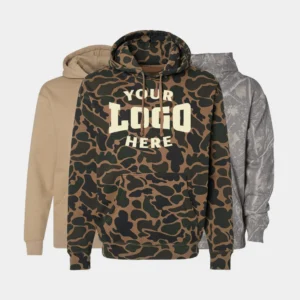 Custom Heavyweight Camo-Styled Hoodie – IND4000
