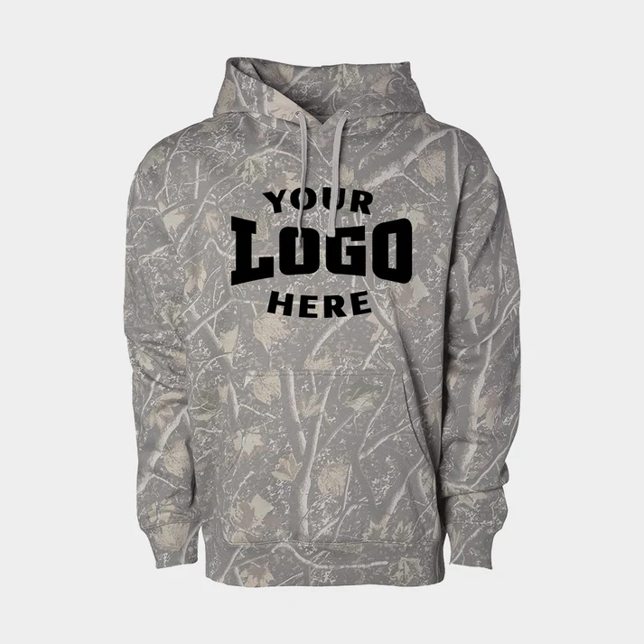 Custom Heavyweight Camo-Styled Hoodie - IND4000 - Image 3